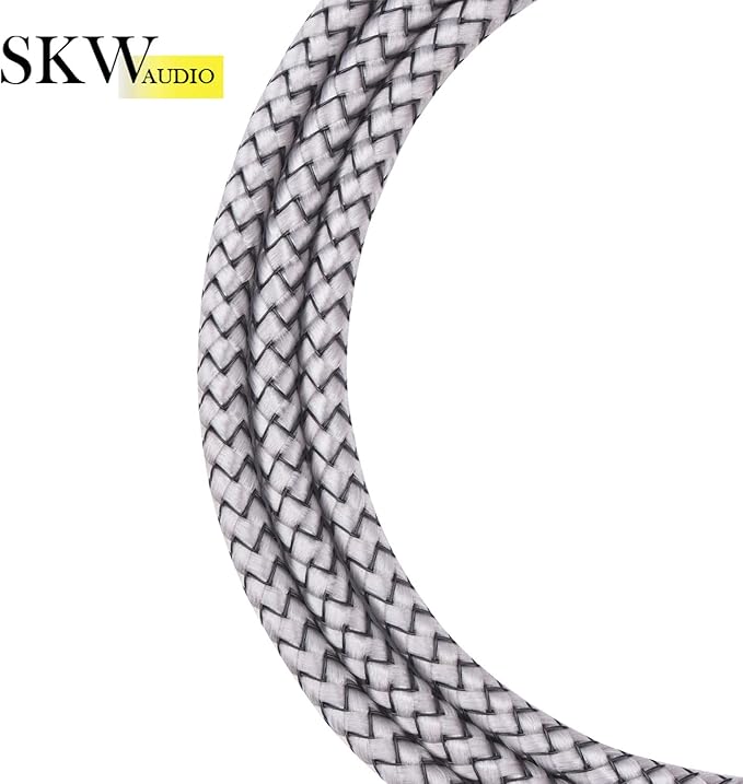 SKW Aux Cable for Car, 3.5mm to 3.5mm Aux Cord/Audio Jack Cable/Headphone Cable for iPhone, iPod, IPad, Echo Dot, Sony & More (Grey, 9.8ft/3M)