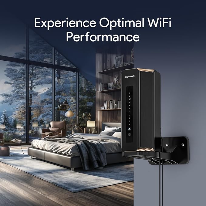 XLTTYWL Orbi WiFi 7 Wall Mount Kit for Net Gear Nighthawk RS200, RS280S,RS300, RS500, RS600, RS700S and Orbi Orbi WiFi 7 970,770,870,370 Series (Black, 2 Pack)
