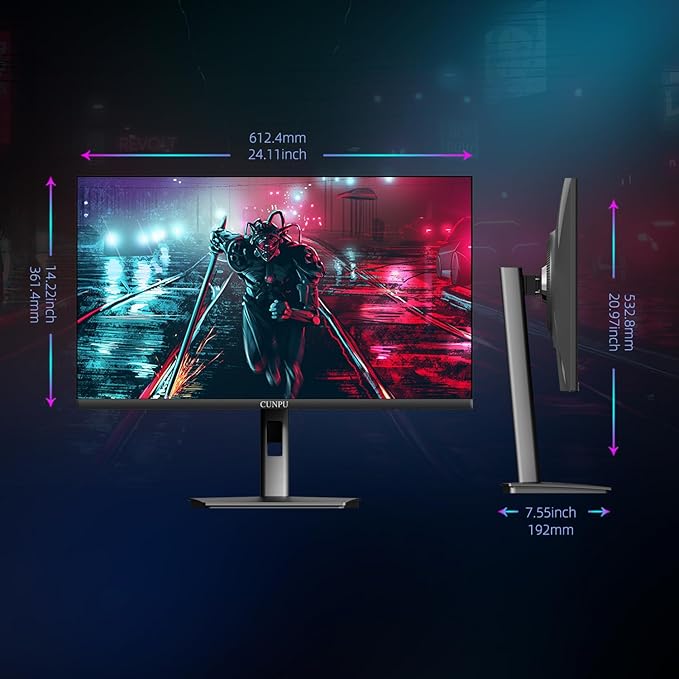 27 Inch 4K 144/160Hz Gaming Monitor, UHD 3840x2160 Fast IPS Panel PC Monitor, 135% sRGB, HDR400Nit, Freesync & G-sync, Support PS5 Xbox 4K 120Hz, HDMI 2.1,DP 1.4, Height/Vertical Adjustment