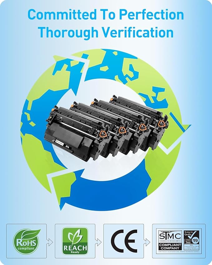 MasaiMara 87A CF287A Black Toner Cartridge for HP Laserjet Enterprise M506 M506dn M506n M506x M501n M501dn M527f M527dn M527z Printer | Black, 4-Pack