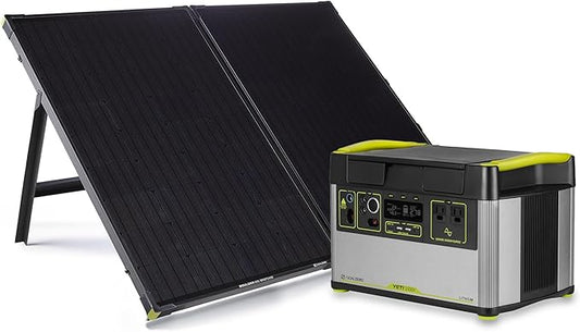 Goal Zero Yeti Portable Power Station - Yeti 1500X w/ 1,516 Watt Hours Battery Capacity, USB Ports & AC Inverter - Includes Boulder 200 Briefcase Solar Panel, For Camping, Outdoor, Off-Grid & Home Use