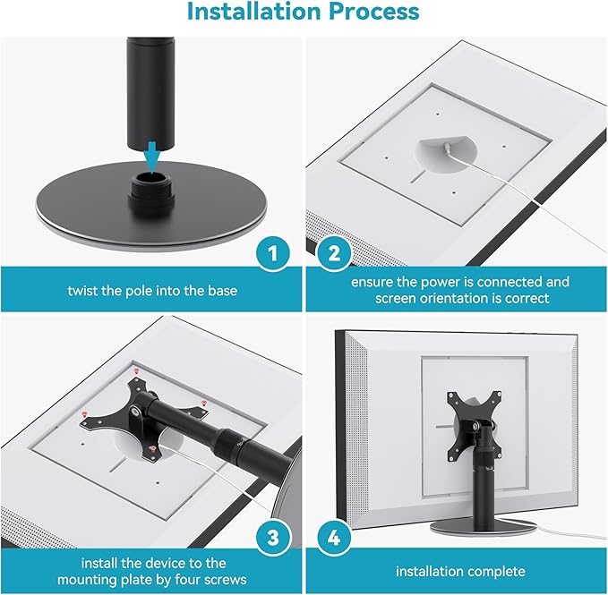Stand for Echo Show 21 and 15 (1st, 2nd Gen), Adjustable Stand, Metal Table Holder, Alexa Show 15 2nd Generation Tilt Desk Holder (Black)