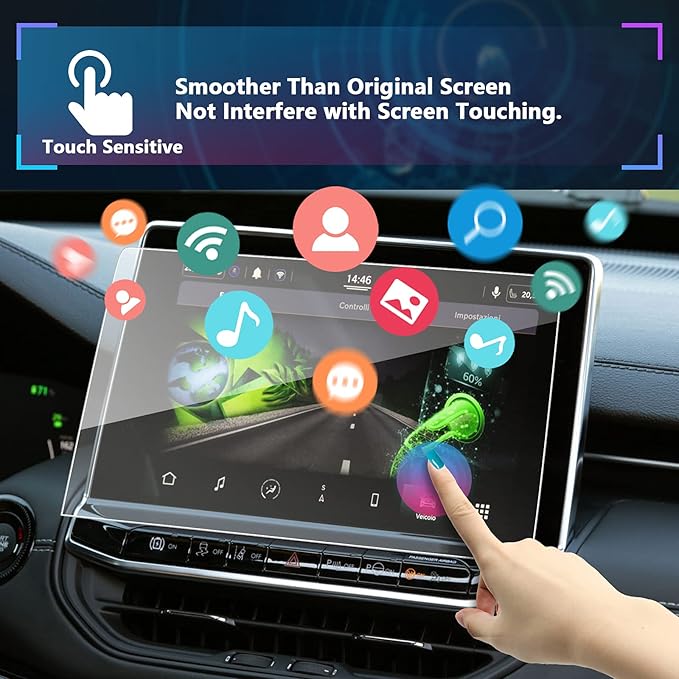 SXCY for 2022 Compass 10.1 Inch Screen Protector Foils Navigation Touch Screen Protective Film 2022 Jepe Compass Accessories Tempered Glass HD Clear 9H Hardness Display Screen Cover