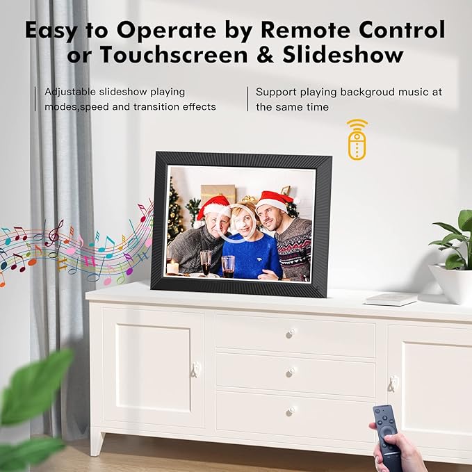 Large Digital Picture Frame 16.2-inch Digital Photo Frame - 32GB Wireless Digital Frame with Touchscreen, Auto Rotate, Wall Mountable, Motion Sensor, Send Photos via Email App Instantly, Warmful Gift