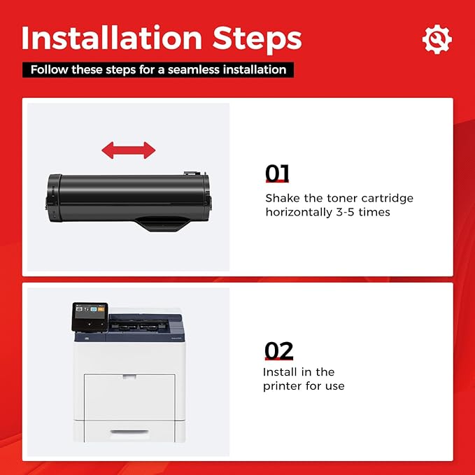 VersaLink B600 B610 106R03944 Black High Capacity Toner Cartridge 2-Pack Replacement for Xerox 106R03940 106R03942 Toner Compatible for Xerox VersaLink B600 B605 B610 B615 Laser Printer Ink All-in-One
