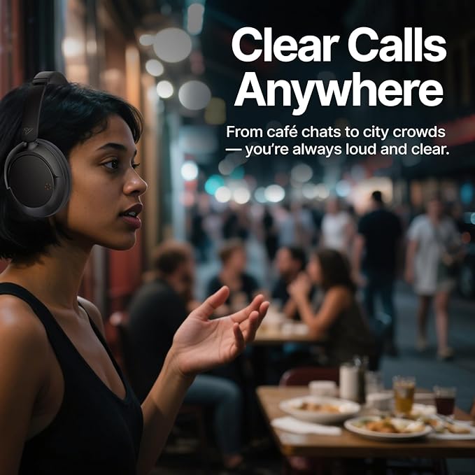 VOKALEN Hyper GO Wireless Over-Ear Noise Cancelling Headphones with Mic, 60H Playtime, Bluetooth Headset, Hi-Res Audio, DEEP360 Spatial Audio, Ultra-Lightweight for Travel, Work, Study