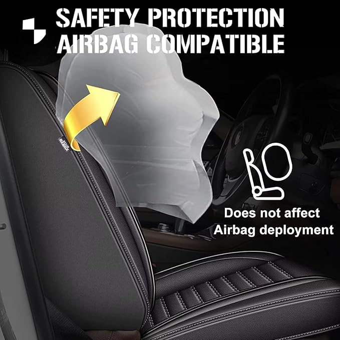 TTX LIGHTING Car Seat Covers Fit for 2009-2026 Kia Sportage Seat Covers Full Set 5 Seats Waterproof Faux Leather Car Seat Cushion Protector Compatible Airbag(Black)