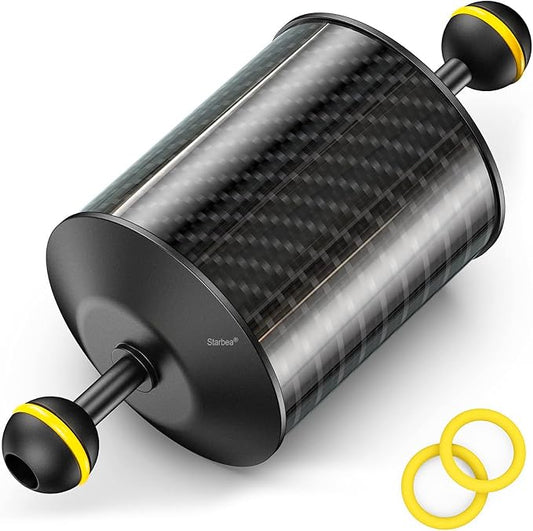 Seafrogs Carbon Fiber Underwater Float Arm, Dual Ball Lightweight Buoyancy Arm for Diving Tray, Video Light, and Strobe - Compatible with Underwater Photography and Videography Accessories (GA-9)