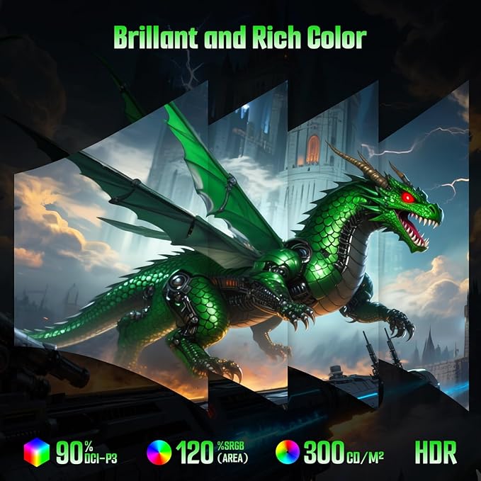 SANSUI 27 Inch Curved 240Hz Gaming Monitor, 2K WQHD 1500R Curved Computer Monitor, 120% sRGB, MPRT 1ms, Freesync, HDR, VESA(100 * 100mm),HDMI*2, DP1.4 * 2(DP Cable Included)