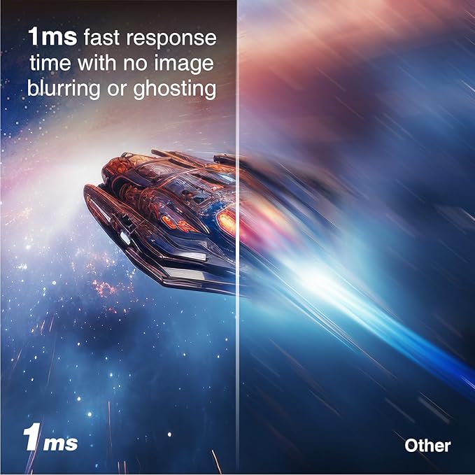 24 inch Gaming Monitor 240Hz, FHD 1080p, IPS Panel, 1ms Response Time, Adaptive sync, PC Computer Monitor, 3-Sided Frameless, Ultra Slim, 99% sRGB, Bluelight Filter, HDMI & DP Ports,Black