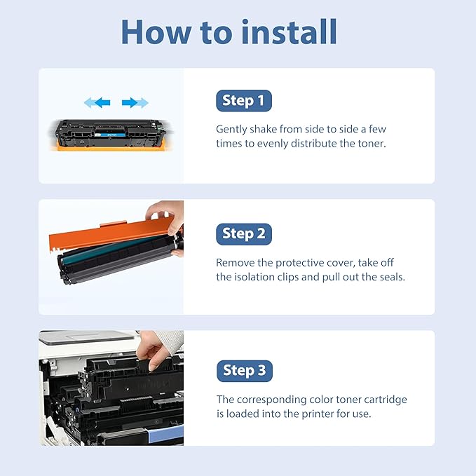 201X Toner Cartridges 4 Pack Compatible for Color Laser Jet Pro M277dw Reaplacement for HP201X CF400X Set High Yield with M252dw MFP M277dw M277n M277c6 Printer (Black/Cyan/Magenta/Yellow)