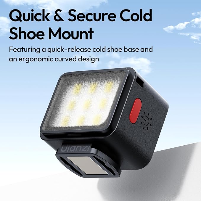 ULANZI DG01 Mini Cube Phone Light Portable LED Camera Light for DJI OSMO Pocket 3 Action Camera Sony zv-e 10 Canon r550,Support Magnetic Attraction & Type-C Charging for ULANZI JJ02 Tripod