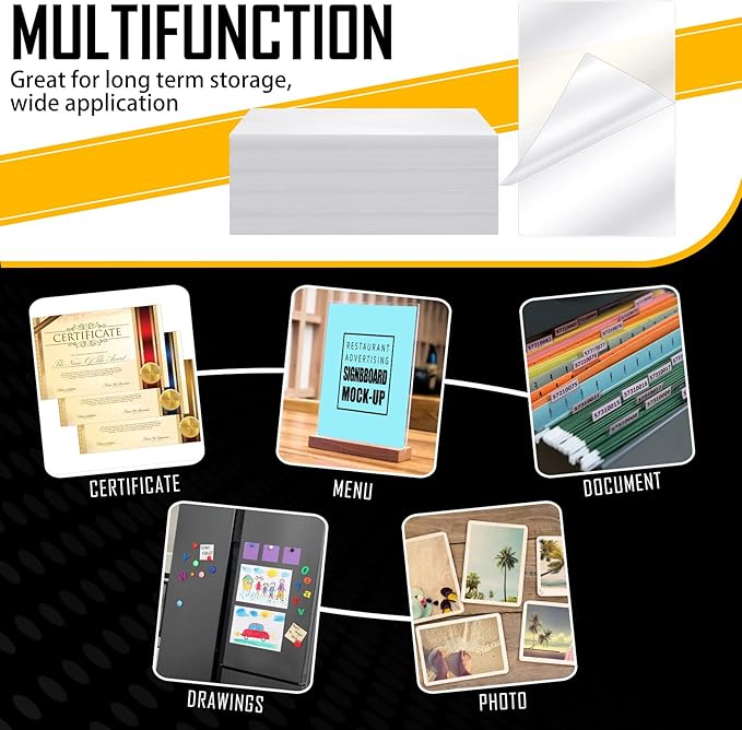 Sherr 100 Pcs 10 Mil Thermal Laminating Sheets 11 x 17 Inch Laminating Pouches 11-1/2 x 17-1/2 Inch Clear Lamination Sheets A3 Size Menu Size Hot Glossy Laminator Sleeves for Sealing