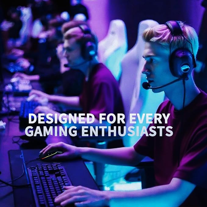 Gaming Mouse, Wired Gaming Mouse with RGB Backlit, 7200DPI Adjustable, PC Gaming Mice with 7 rogrammable Macro Buttonsg, Ergonomic Mouse Gamer for PC, Desktop, Mac，Laptop, Chromebook.