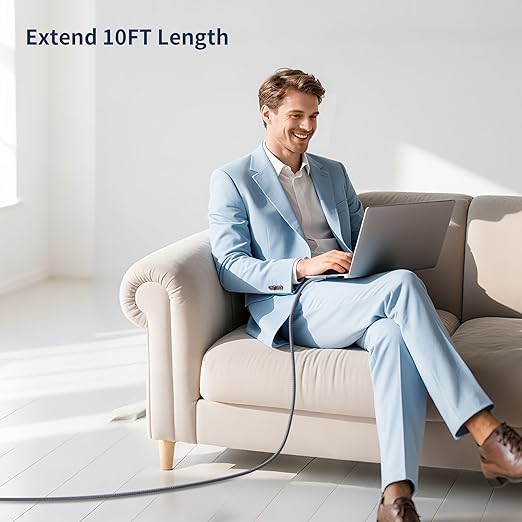 240W for Thunderbolt 5 Cable Right Angle 10ft, Support 8K@60Hz, 4K@144Hz, 40Gbps for iPhone 17, Thunderbolt 4, USB4, SSD, MacBook M4 Pro, Dock, eGPU, Mac mini M4 / M4 Pro