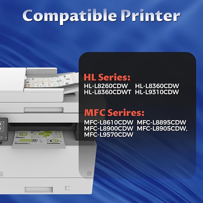 TN436 Toner Cartridges High Yield 4 Pack Compatible with MFC-L8900CDW HL-L8360CDW for Brother TN436 TN433 TN431 Toner Work with MFC-L8610CDW L8895CDW L8905CDW L9570CDW HL-L8260CDW L9310CDW Printer