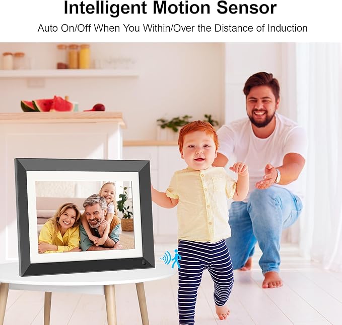 WiFi Digital Picture Frame Smart Digital Photo Frame - 10.1 inch FHD 32GB Digital Frame Touch Screen, Full Function, Easy to Share Photo Video via App Email, Unlimited Cloud Storage, Gift for Mom Dad