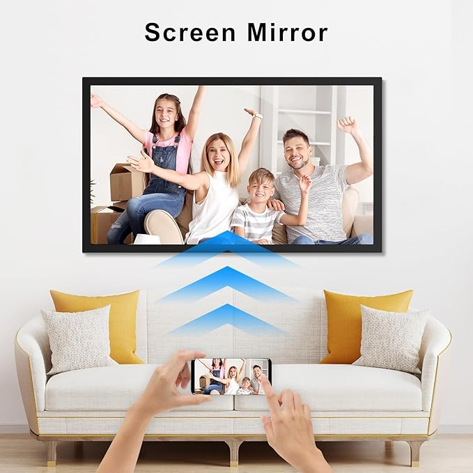 Large Digital-Photo-Frame 21.5" WiFi Picture-Frame - 32GB Digital Picture Frame, 1920x1080 FHD IPS Panel, Wall Mountable, Sync Smartphone Screen, Share Photos Videos via App Email, Gift for Mom Dad