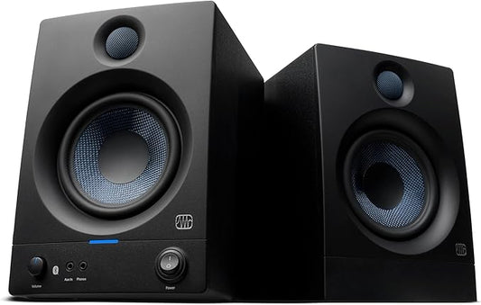 PreSonus Eris 5BT Bluetooth Studio Monitors, Pair — 5.25" Inch Powered Bookshelf Speakers, Stereo, Desktop Computer, Near Field Music Production, Audio Mixing Recording