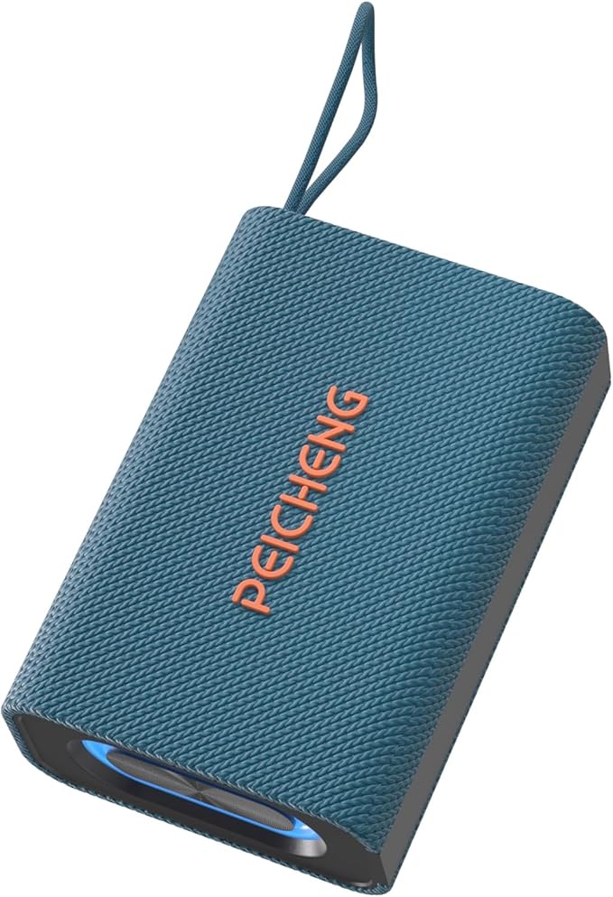 Speaker, Portable Wireless Bluetooth Speakers, Waterproof Loud Stereo Sound with RGB Lights TWS Long Playtime for Home/Party/Outdoor, Electronic Gadget (Blue)