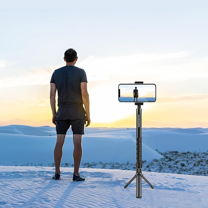 PULUZ Bullet Time Handle Tripod Multi-Functional Tabletop Fold Tripod for Insta360 X5 /X4, Insta 360 X3, ONE RS, Go pro Hero 11 10 9 5 4 3 Sport Action Camera Accessories