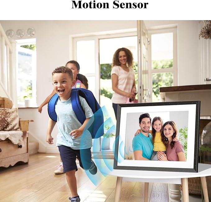 WiFi Digital Picture Frame 9.7 Inch Digital Photo - WiFi Smart Digital Frame with Touch Screen, 32GB Memory, Motion Sensor, Send Pics and Video via App from Anywhere, Best Gift for The Important Day