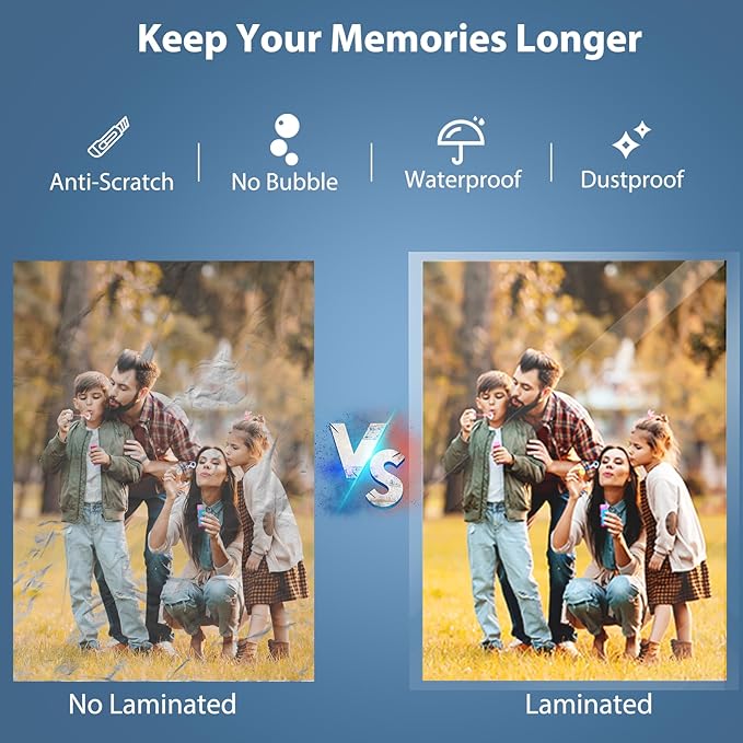 Laminator Machine, 11 in 1 Laminating Never Jam Technology with 36 Laminating Sheets, 9 Inch Thermal Laminator A4 Laminating Machine Hot & Cold with Paper Trimmer for Home Office School