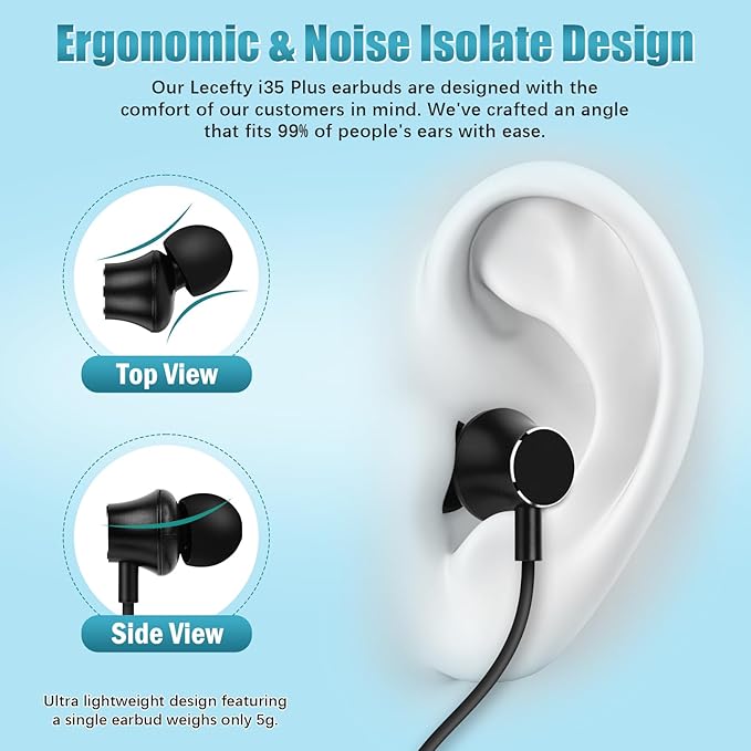 Neckband Bluetooth Headphones, 200H Extra Long Playtime Wireless Stereo Neckband Earbuds with Microphone, Waterproof Balanced Armature Drivers in Ear Headset for Sports/Workout (Cyan Green)