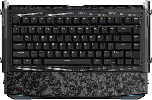 Black Diamond 75% v2 RGB Wireless Mechanical Gaming Keyboard, 2.4G 2ms Latency, Tri-Mode Connection, Leaf Spring Mount, Custom Internals, Hotswapable Switch