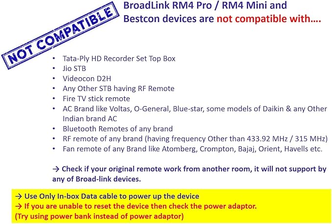 Broadlink RM4 Mini Smart Remote(2.4GHz Wi-Fi Only)- IR Blaster Hub for Smart Home Automation, Infrared TV Air Conditioner Remote Replacement Compatible with Alexa, Google Assistant, IFTTT