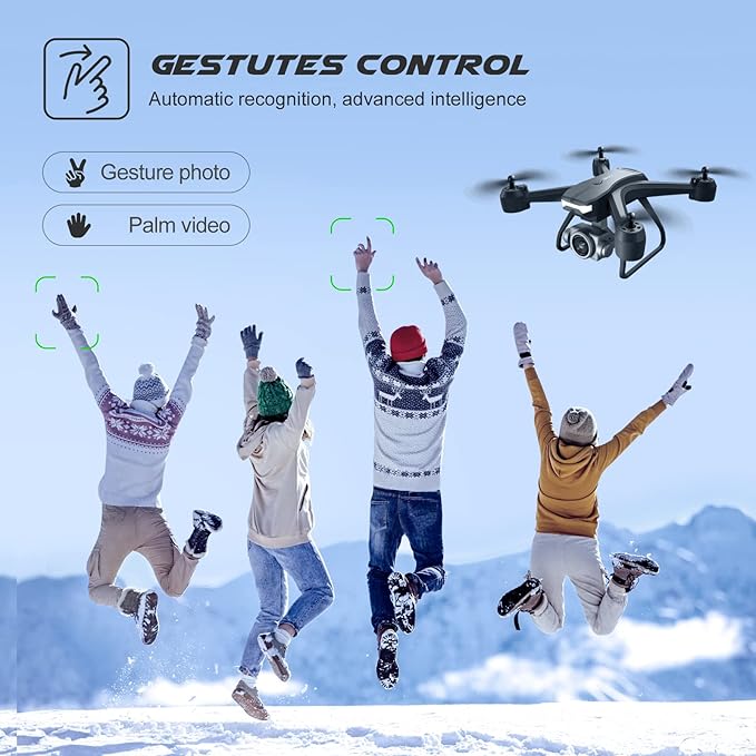 4DRC V14 Professional Drone with 1080P Dual Camera, Foldable HD FPV Mini Drone with 2 Batteries,Trajectory Flight Control,One Key Take Off/Land, Toys Gifts for Teen Boys Girls, Beginner