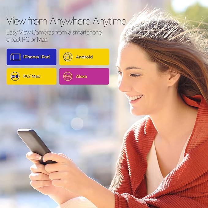 xmartO 4MP QHD WiFi6 Dual-Band Wireless Solar-Powered Indoor & Outdoor Home Security Camera