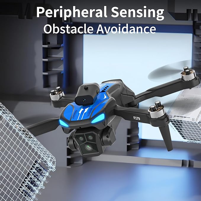 Drone with 1080P Camera Adults Beginners,2.8" LCD Screen Remote Control,Obstacle Avoidance Brushless Drone Optical flow positioning,Tap Fly Gravity Control One Key Start/Landing,3D Flip