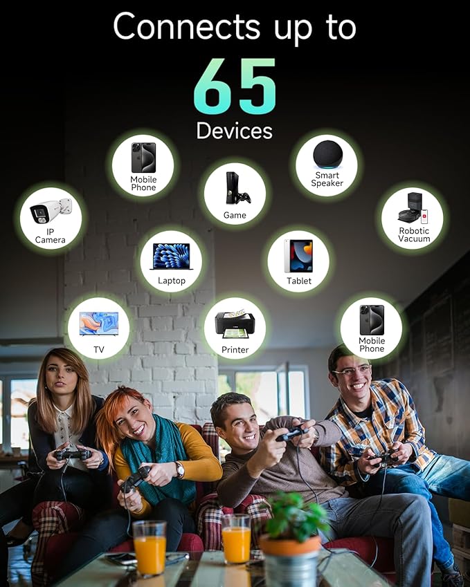 2025 Best WiFi Extender Signal Booster - 6X Faster Internet Extender WiFi Booster for Home, Long Range up to 15,588 Sq Ft, WiFi Repeater w/Ethernet Port, 1-Tap Setup, Compatible with Wireless Routers