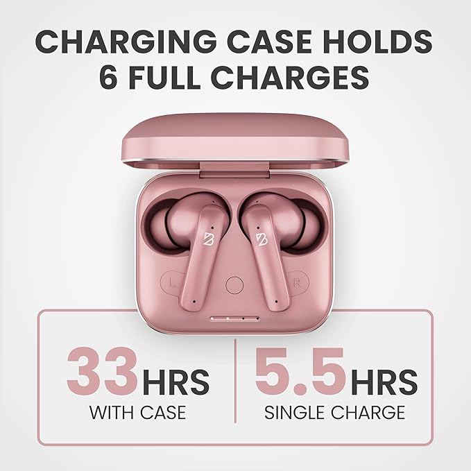 Back Bay Audio [USA-Based iPhone + Android Wireless Earbuds Bluetooth V5.3, Sweatproof Air Buds for Android Phones, Small Sports Bass Earphones with Wireless Mic for iPhone iOS, Bluetooth Earphones