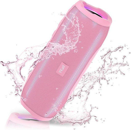 Bluetooth Speakers, Portable Bluetooth Speaker Wireless with 20W Loud Stereo Sound, TWS Pairing, IPX6 Waterproof Shower Speakers, 36H Playtime, RGB Light Speaker, Built-in Radio Mode