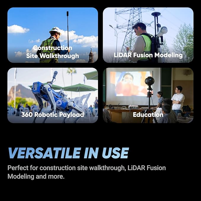 Insta360 X5 Construction Bundle - 360° Construction Camera, 8K30fps 360 HDR Video, 72MP Photo, 11K Timelapses, Supports OpenSpace, Cupix, FARO Sphere XG, Reconstruct, Dalux, Evercam, Oculo & More