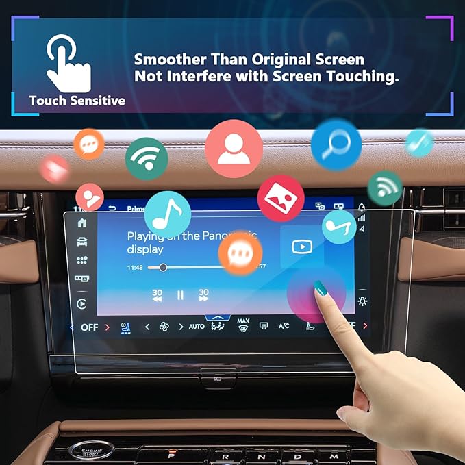 SXCY for 2025 Lincoln Navigator Accessories 2025 Navigator Tempered Glass Screen Protector 11.1 Inch Navigation Display Touch Screen Protector[9H Hardness]