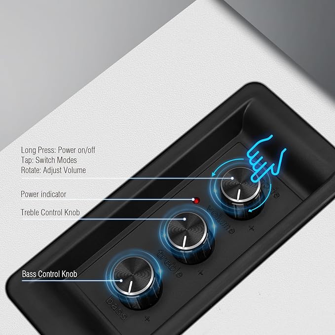 Computer Speakers for Desktop PC, Active Bookshelf Speaker with 3‘’ Carbon Fiber Woofer and Silk Film Tweeter ,Supports Bluetooth 5.3, USB-C, AUX/RCA Input for Record Player TV - White Stereo Set