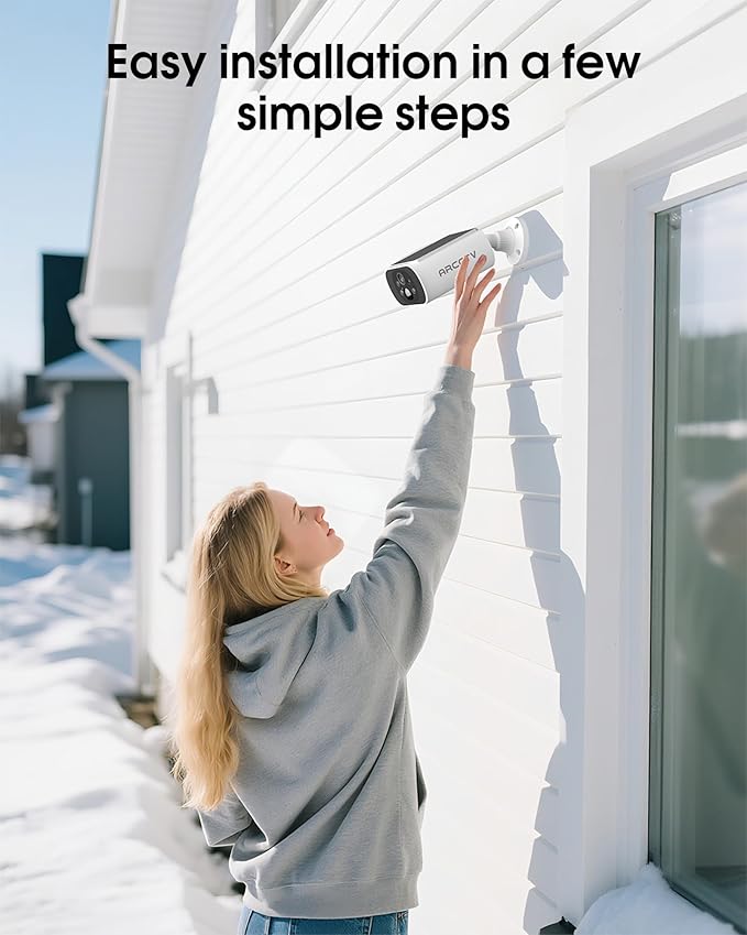 Solar Security Camera Outdoor Wireless, 4MP Battery Powered Home Surveillance Camera with Embedded Solar Panel, PIR Motion Sensor, 2.4G/5G Dual Band WiFi (2 Pack)