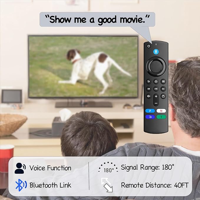 (Pack of 1) New Voice Replacement TV Remote Compatible with Stick 3rd Gen L5B83G, with Amazon Smart TVs Stick (2nd Gen,3rd Gen,Lite,4K)