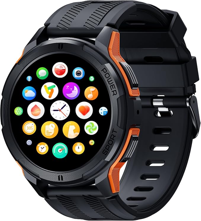 Rugged Smart Watch for Men, Foreman Smartwatch, Waterproof Digital Watch for The Toughest Jobs, with Fitness Trackers, Heart Rate Monitor, IP68, Pedometer, Workout Modes and More