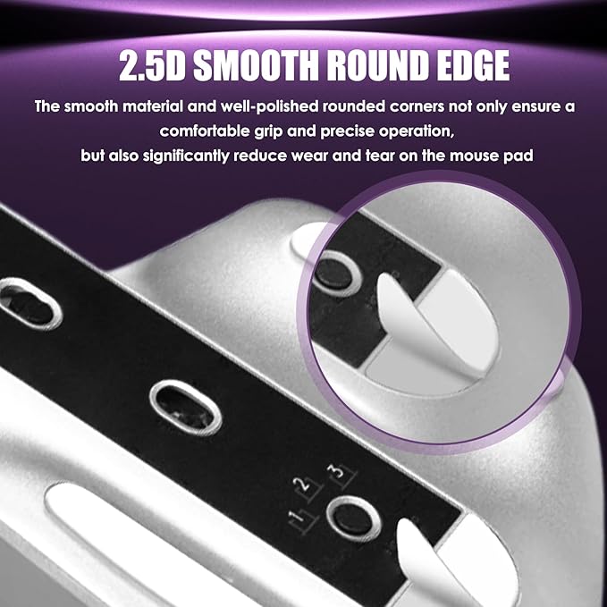 2 Pack MX Master 3/3S Wireless Gaming Mouse Feet Sliding Stickers, Wear-Resistant Smooth Mice Glass Skates Pad Compatible with Logitech Mouse Feet Replacement (Glide Mice Skates, White PTFE)