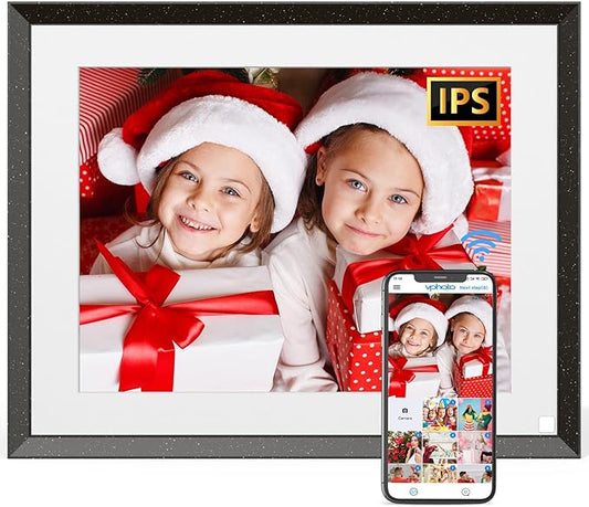 Smart Digital Picture Frame WiFi-Cloud-Photo-Frame - 9.7 inch IPS Touch Screen Digital Frame 32GB, Motion Sensor, Auto Rotate, Full Function, Share Photo Video via App Email Anywhere, Gift for Mom Dad