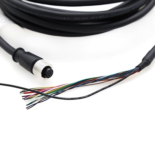 SZRMCC M12 A Code 17 Pin Female to Open Vision Sensor Cable for Cognex in-Sight 3D-L4000 Sick Visionary-T 3D/2D HIKROBOT ID3000 Code Reader SC3000/SC2000E MV-SC6050C Machine Vision