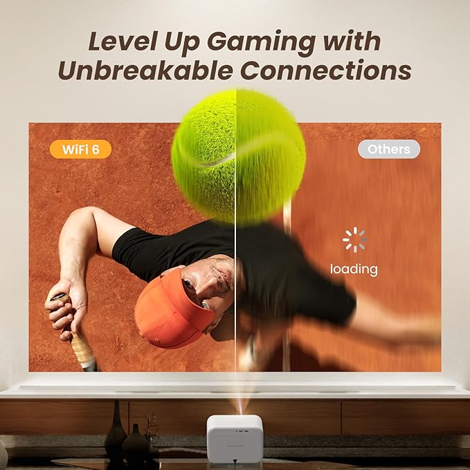 [Netflix-Licensed/Sound by JBL] Yaber L2 Plus Projector with WiFi and Bluetooth, Native 1080P Projector 4K Support, Auto Focus/Keystone Correction, Built-in Apps, Portable Proyector for Home & Outdoor