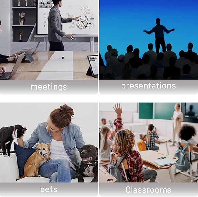 Cheerdots Bluetooth Presentation Clicker Wireless Presenter, Air Mouse with Red Light Presentation Remote for Mac, Windows, iPad OS and Android, Space Gray