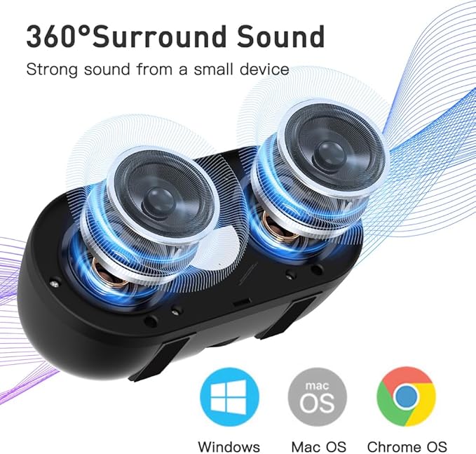 USB Computer Speaker for Desktop,Laptop Speaker,Small Computer Soundbar USB Mini Speaker