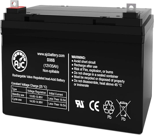AJC Battery Compatible with Leoch DJW12-33 12V 35Ah UPS Battery