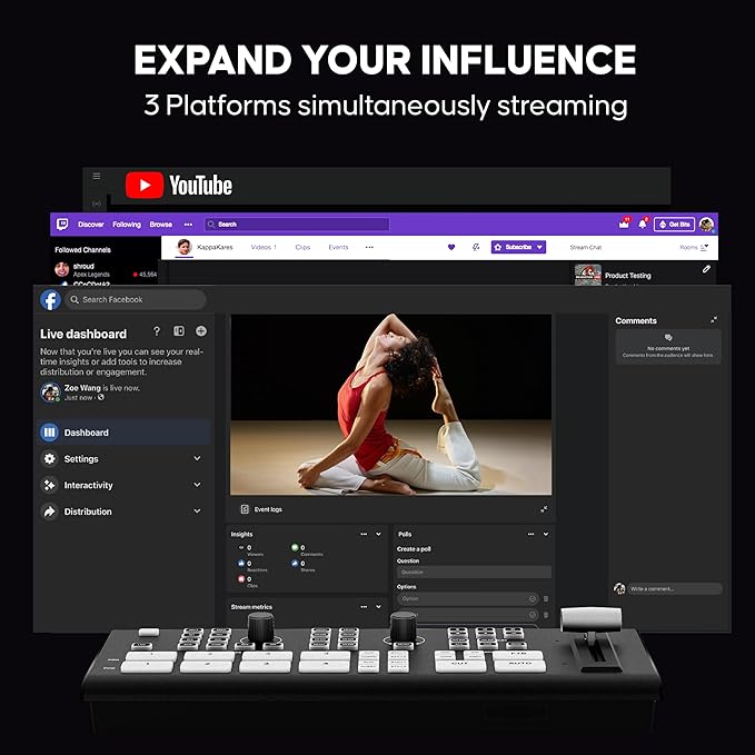 Osee GoStream Deck HDMI Pro Live Streaming Multi Camera Video Mixer Switcher with NDI Updatable